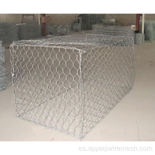 Galvanizado Hexagonal Woven Gabion Basket Caza de piedra Gabion